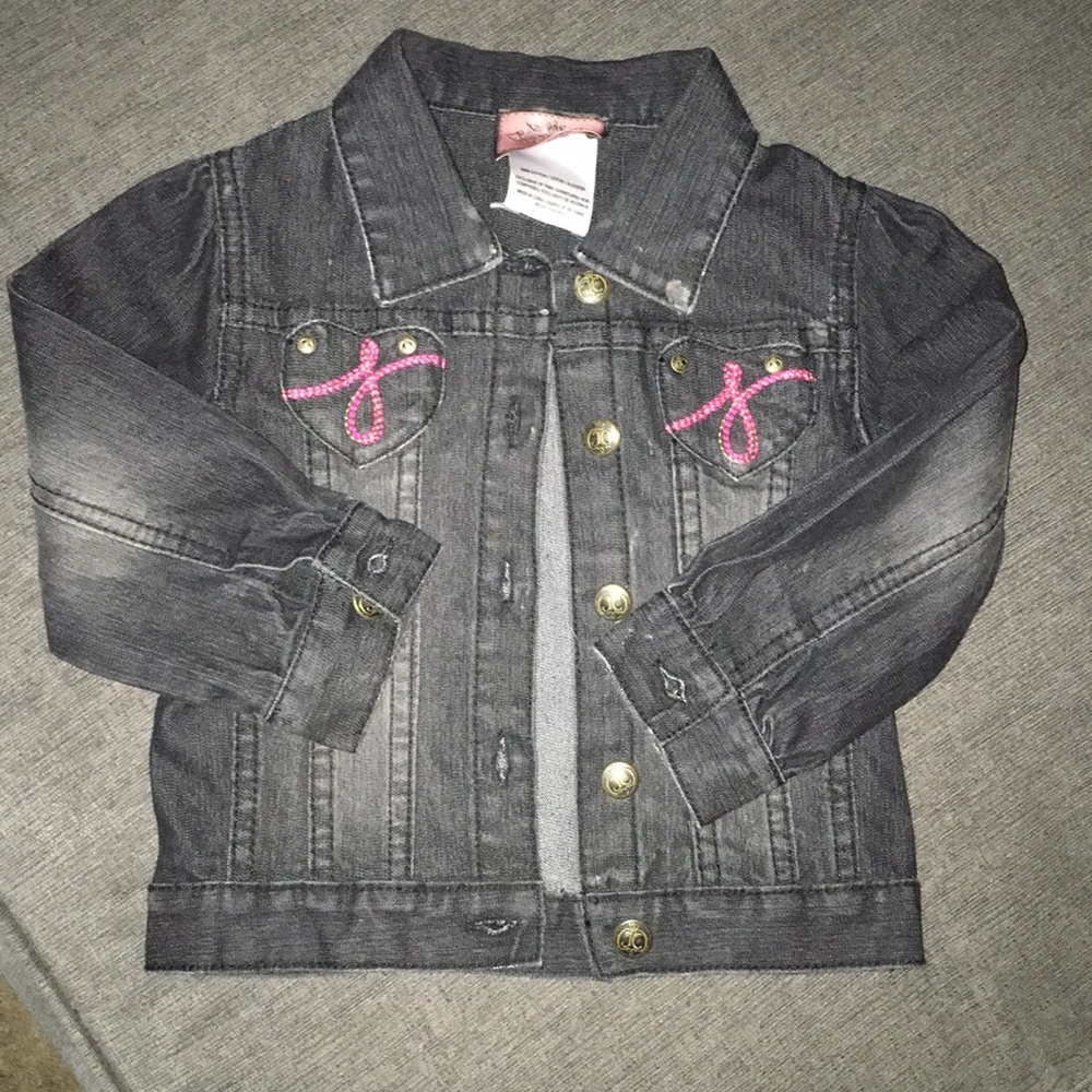 Baby juicy couture black denim jacket